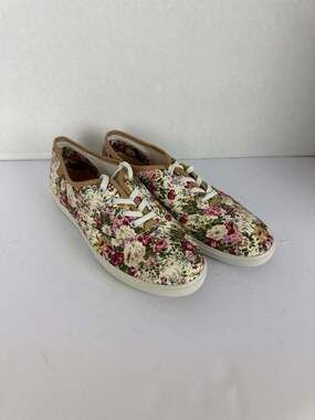 Hotter Mabel Floral Canvas Lace-Up Comfort Sneakers